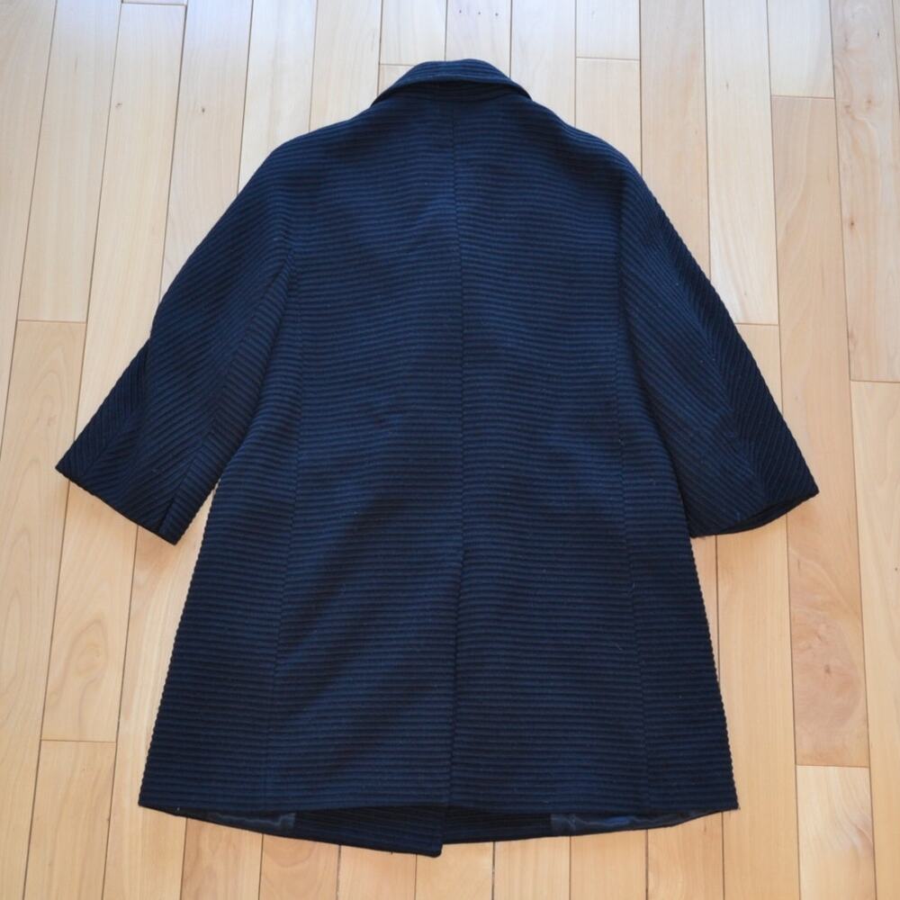 Talbots Pea Coat Textured Jacket Black Size 8 - Picture 4 of 5